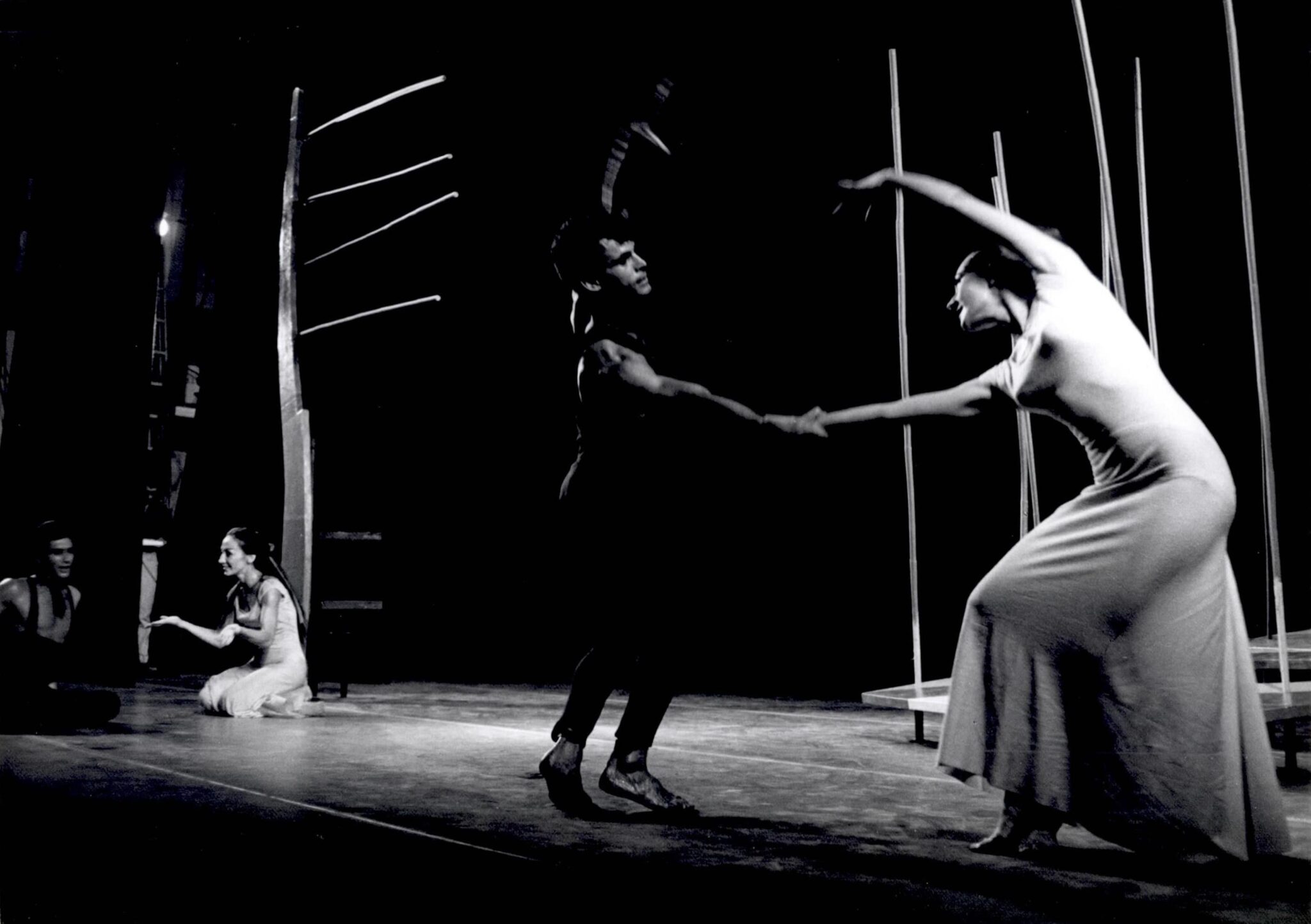 הגן אחוז המלחמה רנה שינפלד, אהוד בן דוד, גליה גת ומשה אפרתי. צילום: יעקב אגור