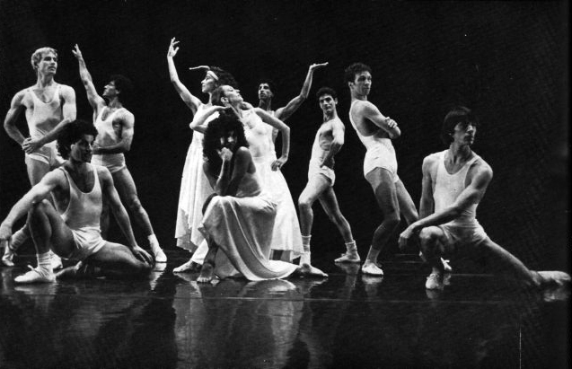 Brandenburg Dance No. 4 David Dvir, Natan Gardah, Shai Gottesman, Shelley Sheer, Graciela Kozak, Liat Steiner, Haim Ohn, Erez Lotan, Jay Augen, Bruno De-Saint Chaffray - Photo: Yoram Rubin